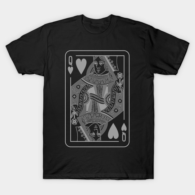 Queen of Hearts Grayscale T-Shirt by inotyler